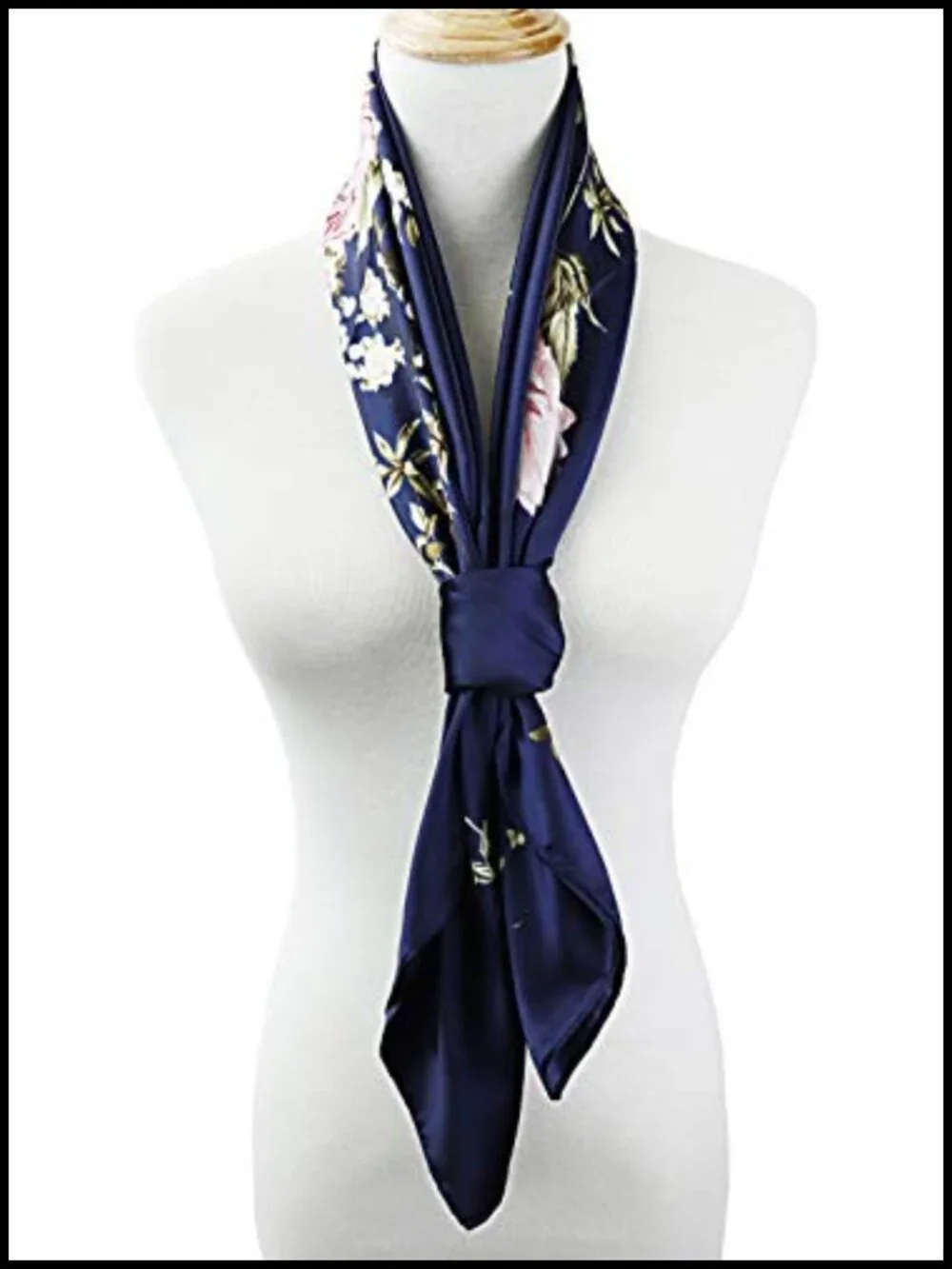 Silk Like Satin Head Scarf 35x35 Square Fashion Hair Protection Versatile
